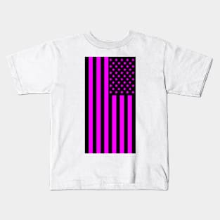 Pink Flag American Kids T-Shirt